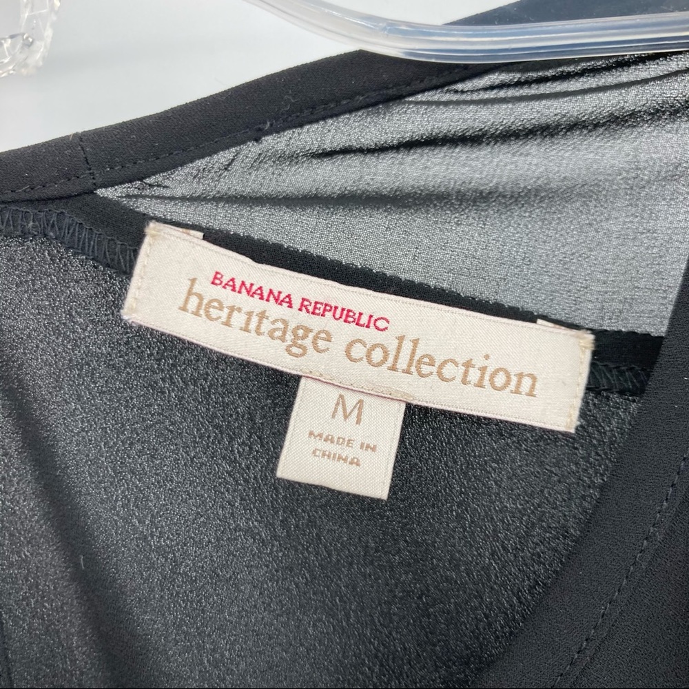 Banana Republic Heritage Black Semi Sheer Blouse - Picture 4 of 9